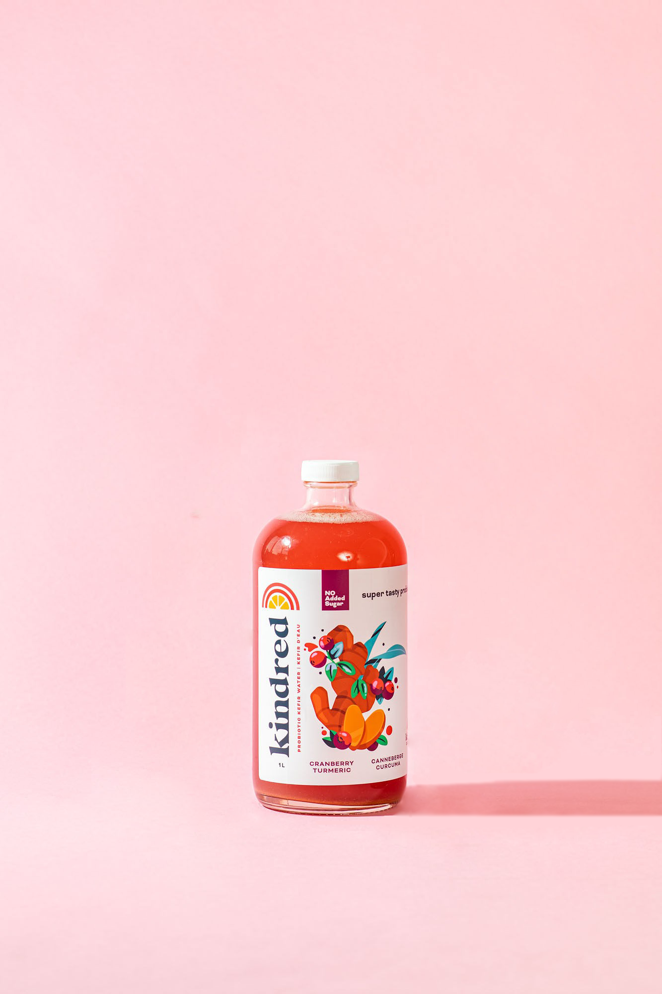 Cranberry Turmeric Kefir Water