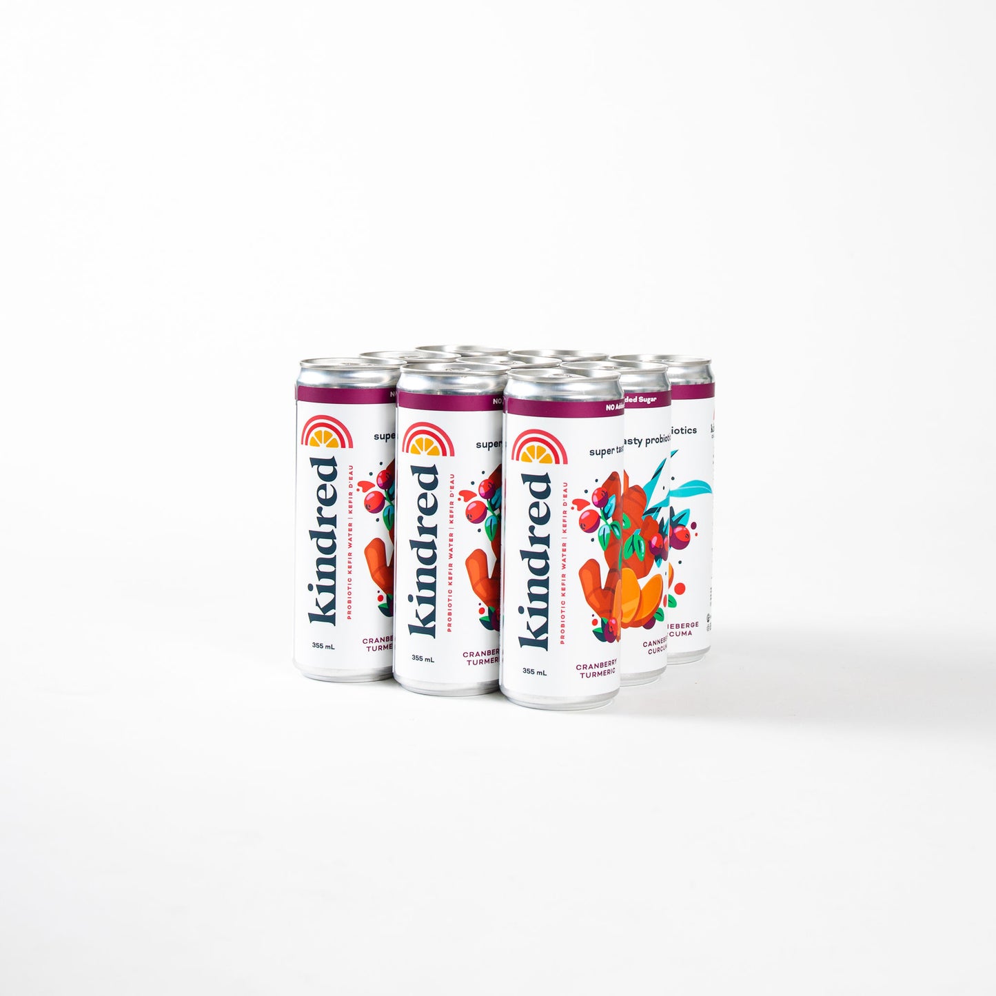 Kindred Cultures Cranberry Turmeric Kefir Water Cans